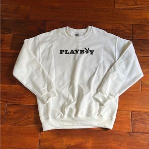 Men’s White Playboy Sweatshirt